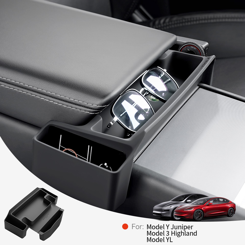 Interior Design Mockup - กล่องเก็บของที่วางแขนคอนโซลกลาง YZ สำหรับ Tesla Model 3