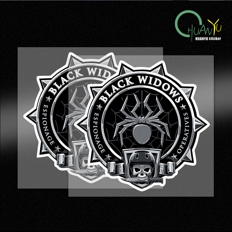 Interior Design Apartment - Black Widows สติ๊กเกอร์ติดผนัง Skull Punk สไตล์สติกเกอร์อุปกรณ์ตกแต่งตกแต่งห้องวอลล์เปเปอร์
