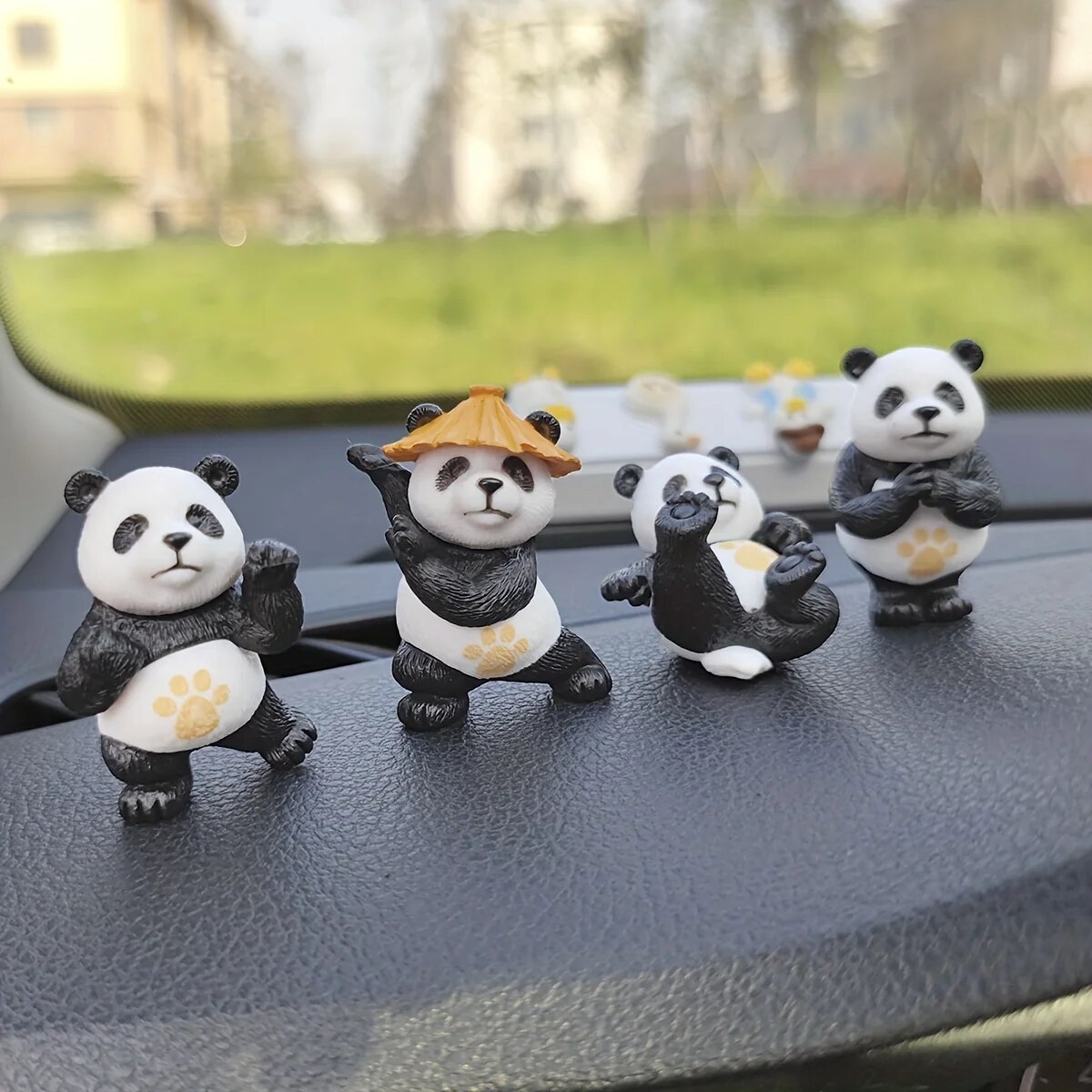 Interior Design Co - 4 ชิ้น/เซ็ต Panda Design เครื่องประดับรถ Car