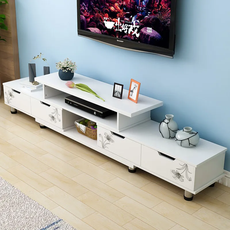 Interior Design White And Wood - ตู้วางทีวีสีขาวสไตล์โมเดิร์นสำหรับตกแต่งภายใน ดีไซน์ตู้วางทีวีหรูหราแบบมินิมอล เฟอร์นิเจอร์ไม้ Arredo Vasagle Magalu
