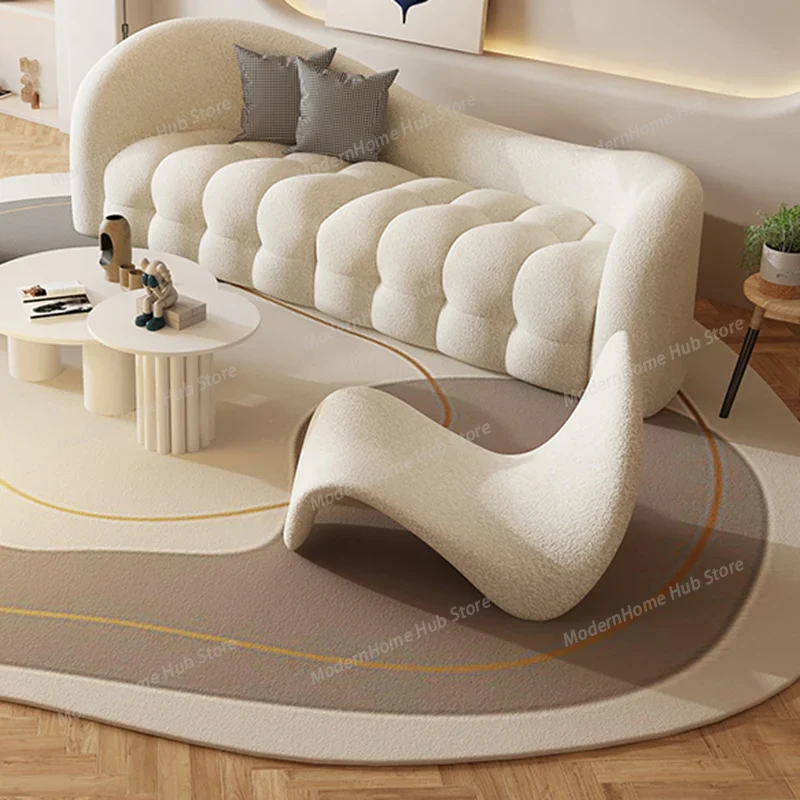 โซฟาห้องนั่งเล่นสีขาวครีม แฟชั - Interior Design White And Wood บทวิจารณ์และราคา