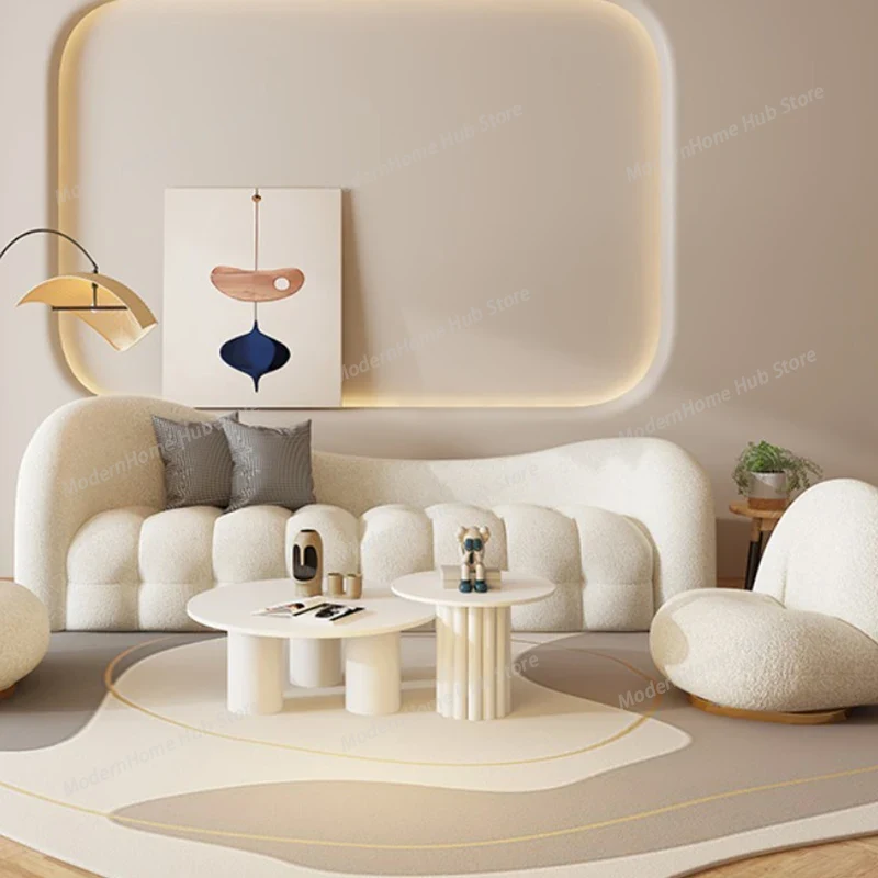 โซฟาห้องนั่งเล่นสีขาวครีม แฟชั - Interior Design White And Wood บทวิจารณ์และราคา