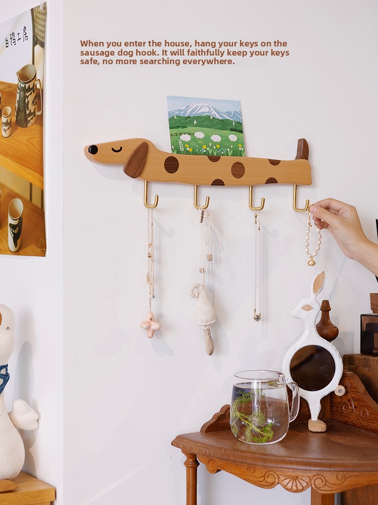 ตะขอแขวนผนังรูปสุนัขไส้กรอกไม้ - Interior Design Apartment บทวิจารณ์และราคา