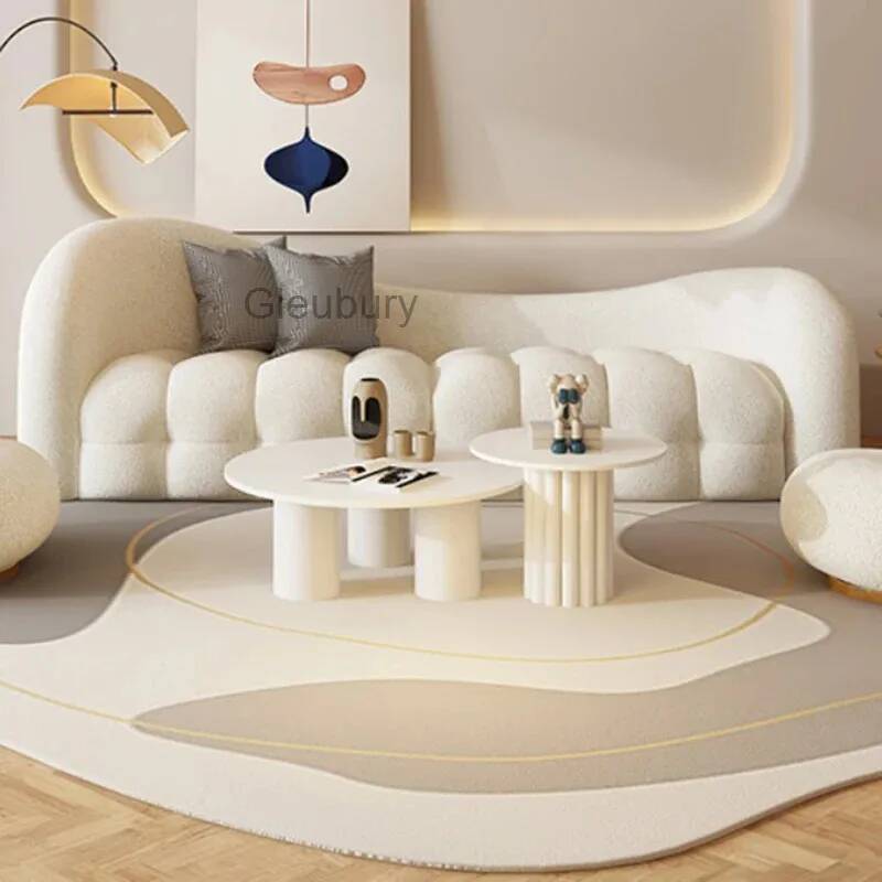 โซฟาห้องนั่งเล่นสีครีมขาว แฟชั - Interior Design White And Wood บทวิจารณ์และราคา