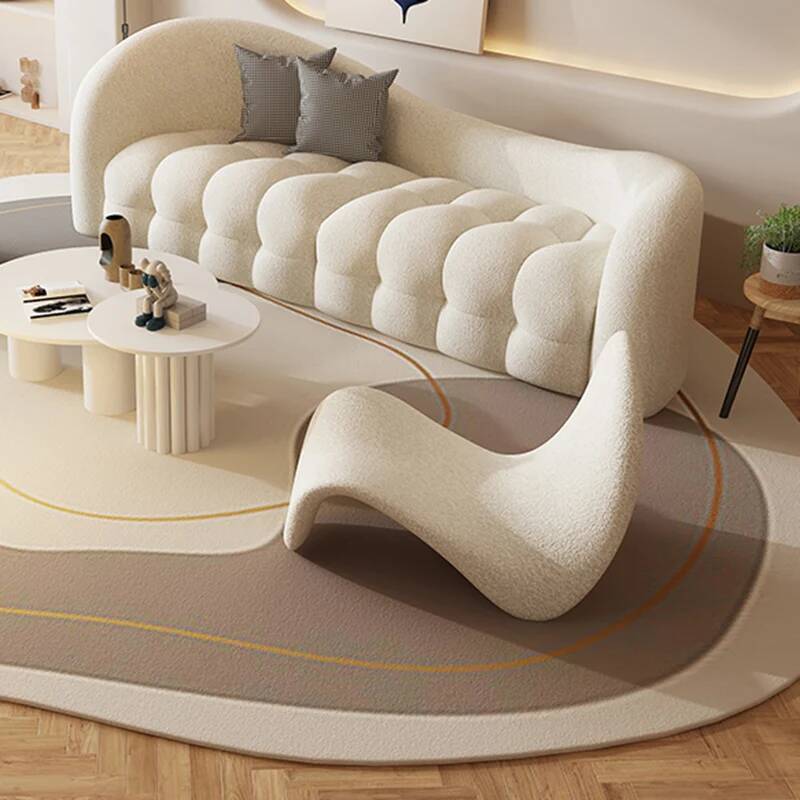 โซฟาห้องนั่งเล่นสีครีมขาว แฟชั - Interior Design White And Wood บทวิจารณ์และราคา