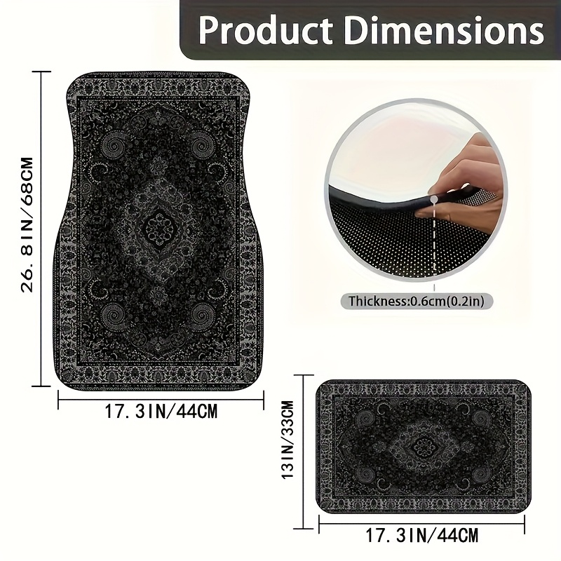 พรมปูพื้นรถผ้าพันคอรูปสี่เหลี่ - Interior Design Co บทวิจารณ์และราคา