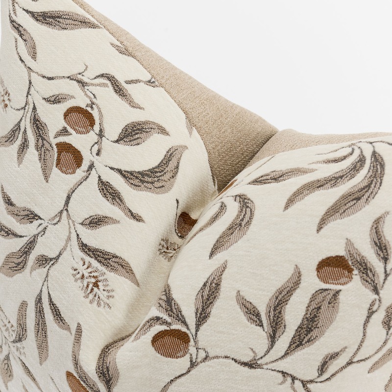 ปลอกหมอนอิงลายดอกไม้สีครีมเบจ  - Textured Throw Natural บทวิจารณ์และราคา